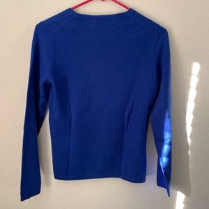 Charter Club 2 Ply 100% Cashmere V-Neck Sweater Womens P/P Blue